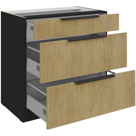 Szafka kuchenna 80 cm z szufladami premium box CREMA 80 D 3S BB